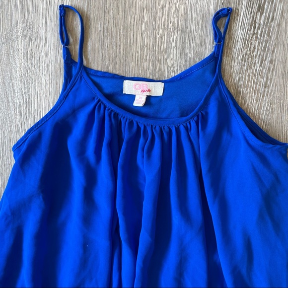 GB GIRLS Peace, Love, & Freedom Flowy Royal Blue Swing Dress - Picture 5 of 11